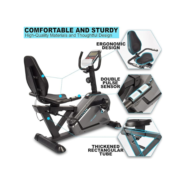 Sky Land Recumbent Bike 8-Level – Black Grey Best Price in UAE